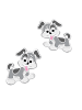 schmuck23 Silber-Ohrringe 925 Hund 0,7 cm x 0,8 cm