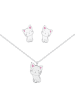Alexander York Kinder-Schmuckset KATZE in 925 Sterling Silber, 4-tlg. in silber