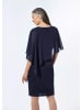 GOLDNER Edles Jersey-Kleid mit Glitzerdetails in marine