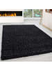 KADIMA DESIGN Teppich Hochflor Unifarben Polypropylen Wohnzimmer Shaggy in Anthrazit