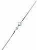 KUZZOI Halskette 925 Sterling Silber Kreuz in Grau