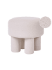 Beliani Hocker CANBY in Weiß - (W) 43 x (H) 38 x (L) 43 cm
