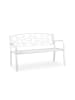 relaxdays Gartenbank in Weiß - (B)124,5 x (H)78 x (T)58 cm