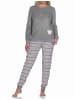 NORMANN Frottee Schlafanzug Bündchen - 77702 in grau