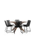 ebuy24 Gartenset Rosario 7-teilig Braun 140 x 140 cm