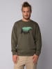 wat? Apparel Sweatshirt Waldbär in Khaki