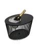 COOTAB Cooler Table 3-in-1 Loungetisch mit Edelstahl-Kühler Stockholm 46 cm in schwarz