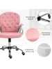 Vinsetto Bürostuhl-L59,5 x B60,5 x H93-103 cm-Rosa