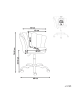 Beliani Bürostuhl MONTICELLO in Grau/Schwarz/Silber - (W) 60 x (H) 79 x (L) 60 cm