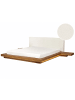 Beliani 6-tlg Doppelbett ZEN in Braun/Weiß