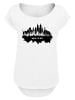 F4NT4STIC Long Cut T-Shirt Cities Collection - New York skyline in weiß