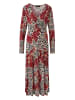 Aniston SELECTED Midikleid in rot-dunkelrot-schwarz-offwhite
