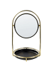 Beliani Kosmetikspiegel INDRE in Gold/Schwarz - (W) 17 x (H) 29 x (L) 17 cm