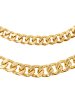 Steel_Art Schmuckset Herren mit Halskette und Armband Set Milan goldfarben in goldfarben