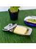 relaxdays Butterdose in Silber - 250 g Butter