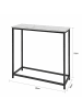 SoBuy Konsolentisch in Weiß und Schwarz - (B)80 x (H)75 x (T)30cm