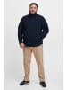 BLEND Fleecejacke BHFlint BT 20716970 ME warmer Fleecetroyer mit Logo-Stickerei in mittelblau