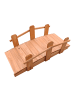 relaxdays Gartenbrücke in Orange - (B)32 x (H)25 x (T)70 cm