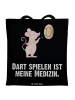 Mr. & Mrs. Panda Umhängetasche Maus Dart spielen mit Spruch in Schwarz