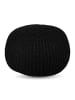 relaxdays Pouf in Schwarz - (H)33 x Ø 46 cm