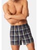 Schiesser Boxershorts Web in Dunkelblau / grau