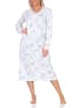 NORMANN Langarm Nachthemd klassische Design Knopfleiste am Hals - 87399 in rosa