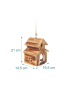 relaxdays Vogelhaus in Braun - (B)16,5 x (H)21 x (T)14,5 cm