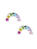 schmuck23 Silber Ohrringe 925 Regenbogen 0,7 cm x 0,8 cm