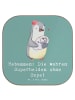 Mr. & Mrs. Panda Tischuntersetzer Hebamme Superheld mit Spruch in Meeresbrise