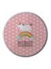 Mr. & Mrs. Panda Erinnerungsbox Einhorn Regenbogen mit Spruch in Rot Pastell