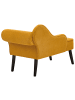 Beliani Chaiselongue BIARRITZ in Gelb/Schwarz - (W) 118 x (H) 77 x (L) 60 cm