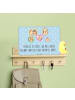 Mr. & Mrs. Panda Blechschild Igel Familie mit Spruch in Blau Pastell