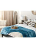 Beliani Kuscheldecke BAYBURT in Blau - (W) 200 x (H) 1 x (L) 220 cm