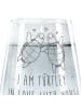 Mr. & Mrs. Panda Wasserglas Schildkröten Paar mit Spruch in Transparent