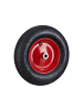 relaxdays 2x Schubkarrenrad in Schwarz/ Rot - 4.80 4.00-8