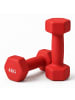 relaxdays 2 x Hanteln in Rot - 4 kg