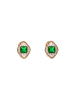 gaya Women Earrings in Rose Gold Green
