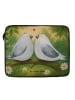Mr. & Mrs. Panda Laptop Tasche Turteltauben Liebe Design ohne Sp... in Weiß