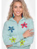 IZIA Women Hoodie in Aqua