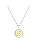 Alexander York Kette mit Anhänger SPIRALE in Gold, 2-tlg. in silber