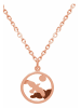 Gemshine Kette mit Anhänger Alpin Adler Wildlife in rose gold coloured