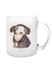 Mr. & Mrs. Panda Teetasse aus Glas Hund Entspannen ohne Spruch in Transparent