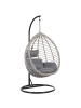 Beliani Hängesessel TOLLO in Grau/Schwarz - (W) 100 x (H) 199 x (L) 97 cm
