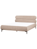 Beliani Doppelbett LESSAY in Beige/Schwarz - (W) 195 x (H) 103 x (L) 213 cm