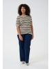KAFFE curve Strickpullover KClizzy Regular fit in Black/Feather Grey Stripe