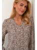 Kaffe Langarm-Bluse KAjane Regular fit in Brown/chalk Graphic Print