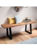 FineBuy Sitzbänk in Braun / Akazie / 120x40x46