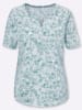 Sieh an! Kurzarmshirt in kalkmint-mint-bedruckt