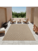 KADIMA DESIGN Teppich Outdoor Waschbar Kariert LERMOOS Strapazierfähig OEKO-TEX in Beige