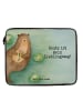 Mr. & Mrs. Panda Notebooktasche Otter Seerose Design mit Spruch in Weiß